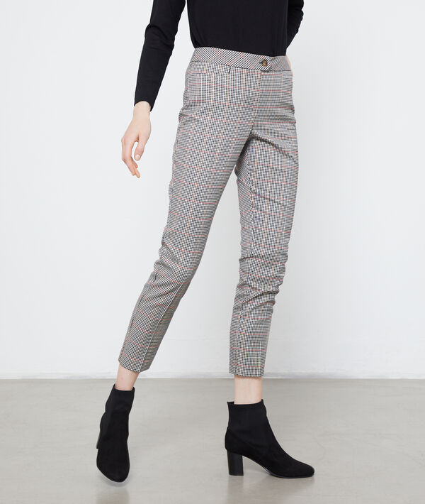 Pantalon cigarette à motifs Prince de Galle Pantalon cigarette à motifs Prince de Galle