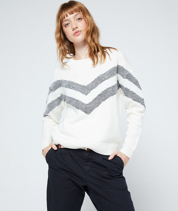 Pull graphique en maille fine Pull graphique en maille fine