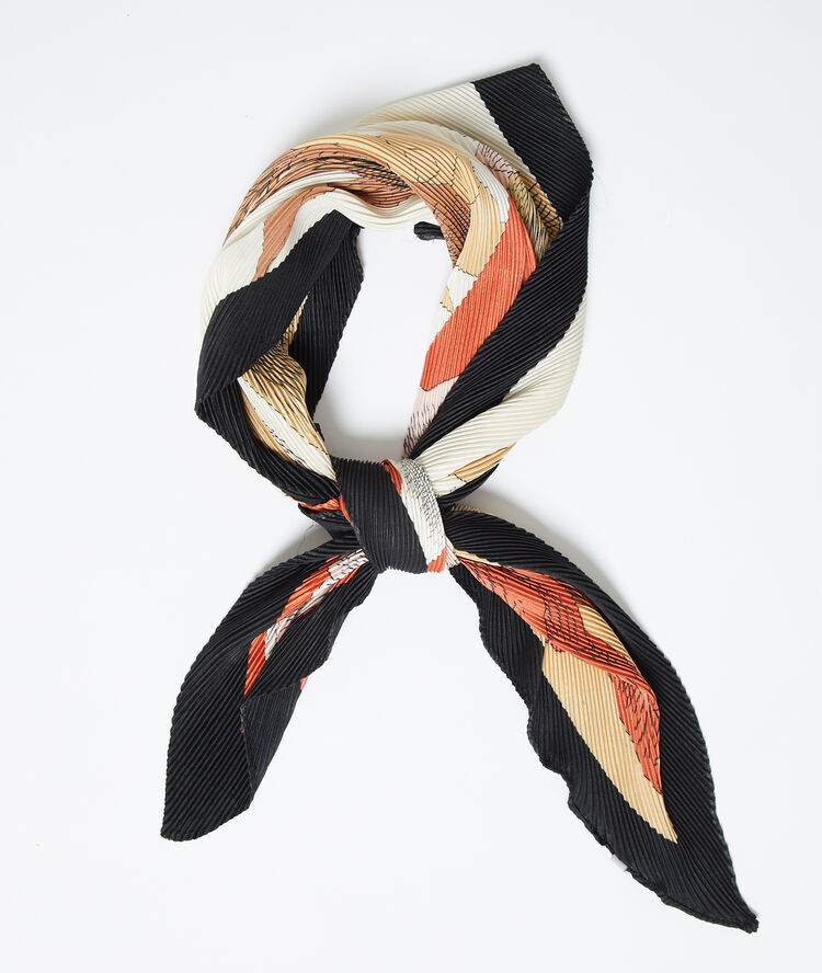 Foulard plissé multicolor.