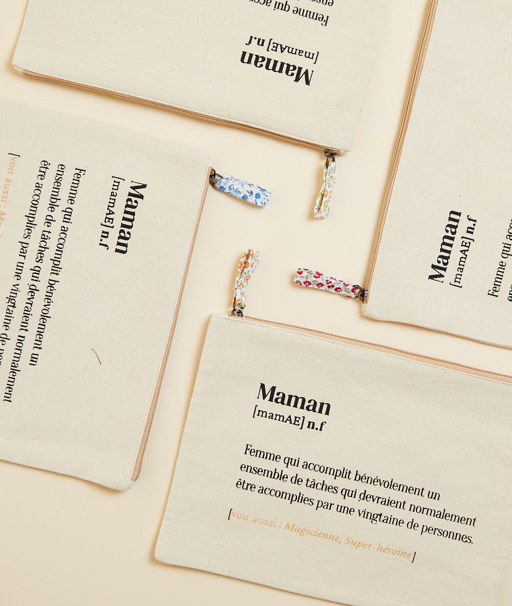 Pochette "maman" ecru.