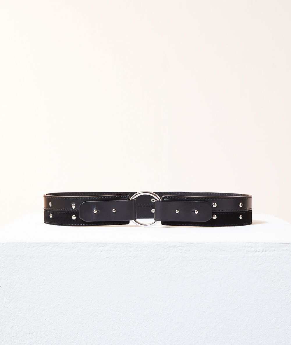 Ceinture large noir.
