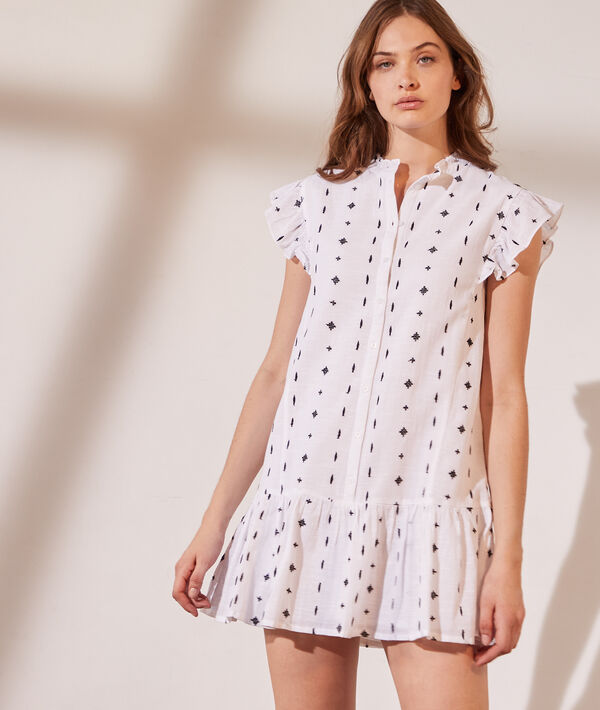 Robe chemise à motifs brodés Robe chemise à motifs brodés