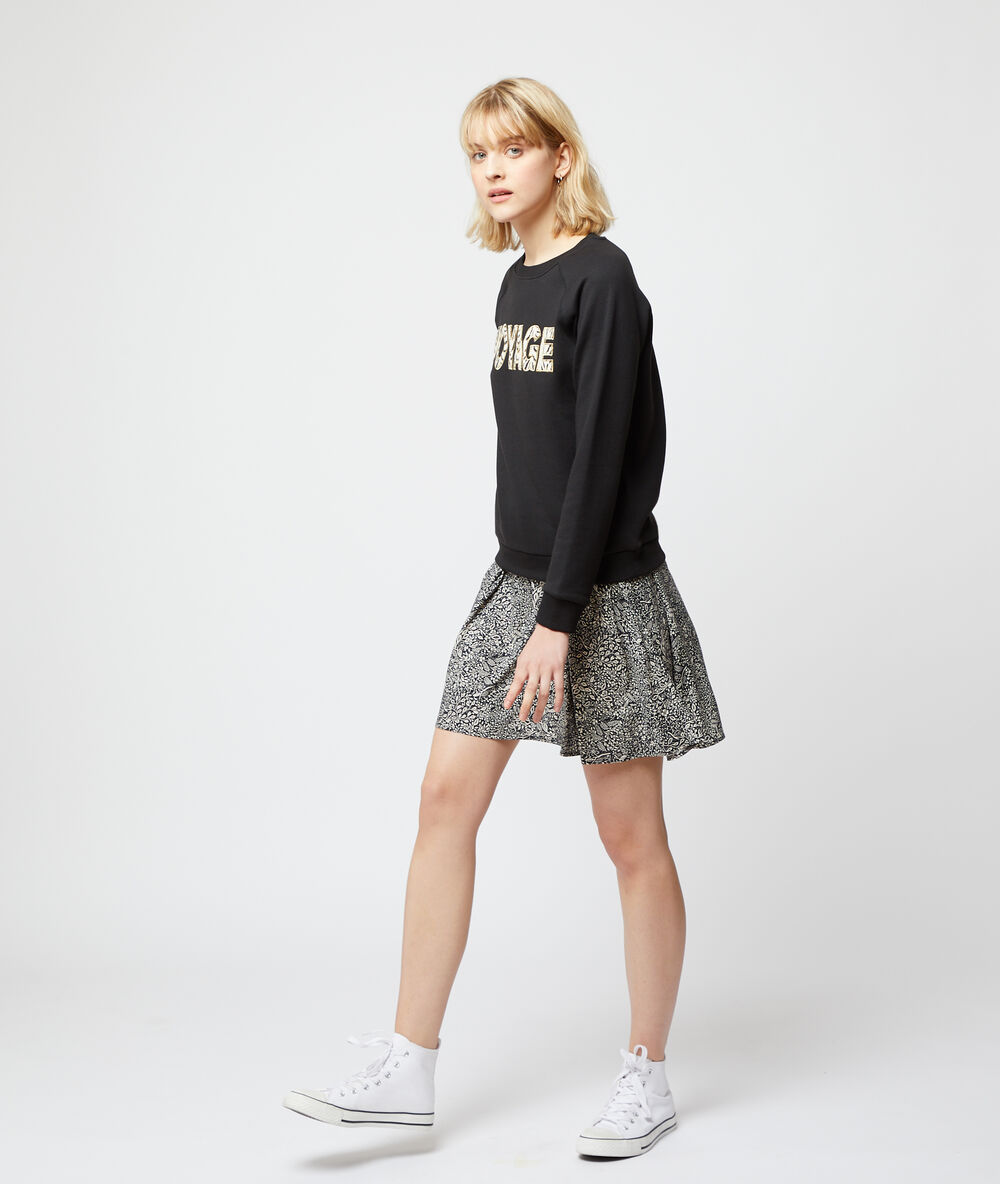 Sweat shirt "voyage" noir.