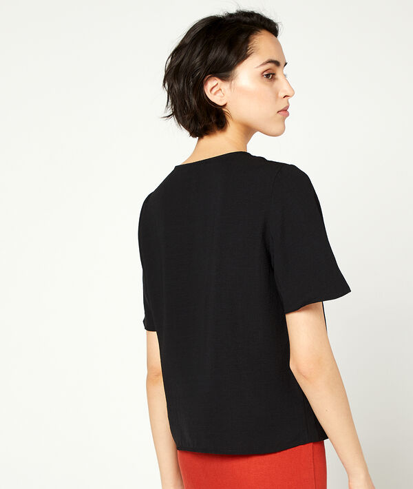 Blouse unie à boutons Blouse unie à boutons