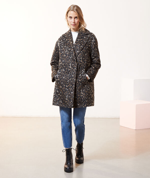 Manteau droit léopard Manteau droit léopard