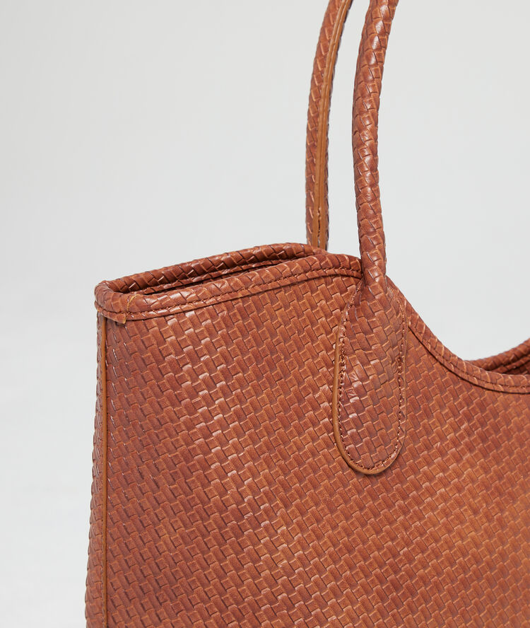 Sac cabas effet tressé savane.