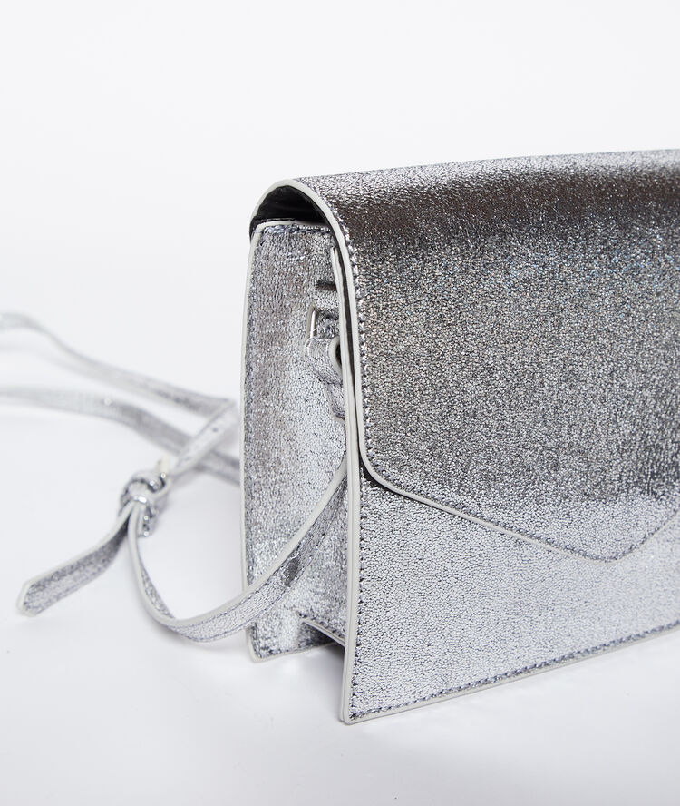 Sac pochette argenté argent.