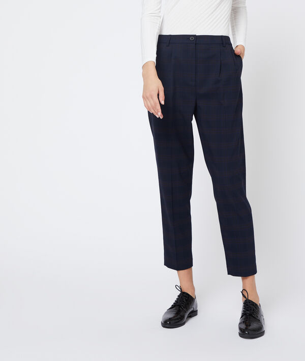 Pantalon droit à carreaux Pantalon droit à carreaux
