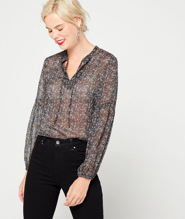 Blouse fleurie effet transparent Blouse fleurie effet transparent