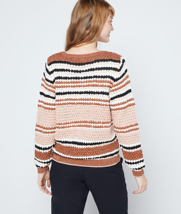 Pull métallisé en grosse maille Pull métallisé en grosse maille
