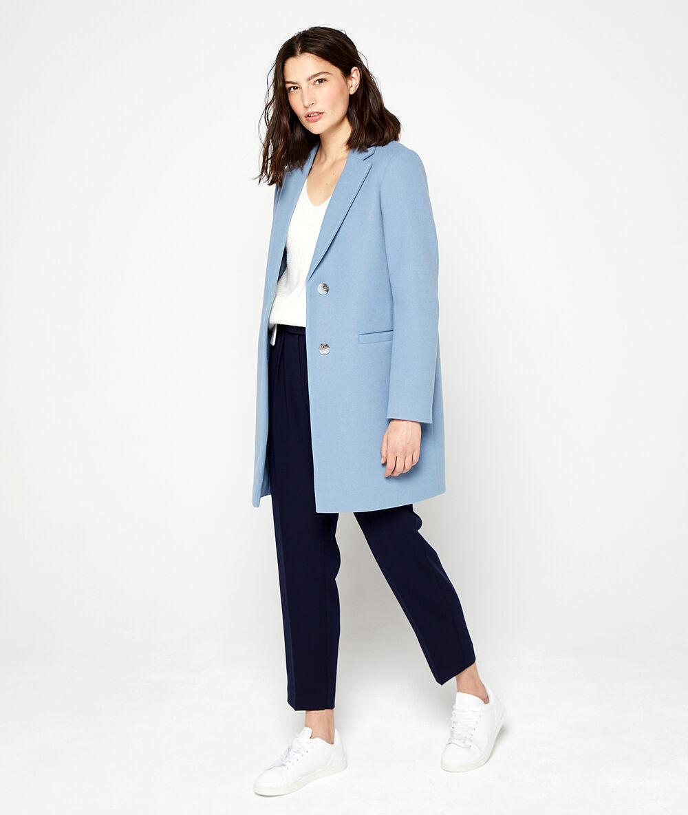 Pull en maille chenille ecru.