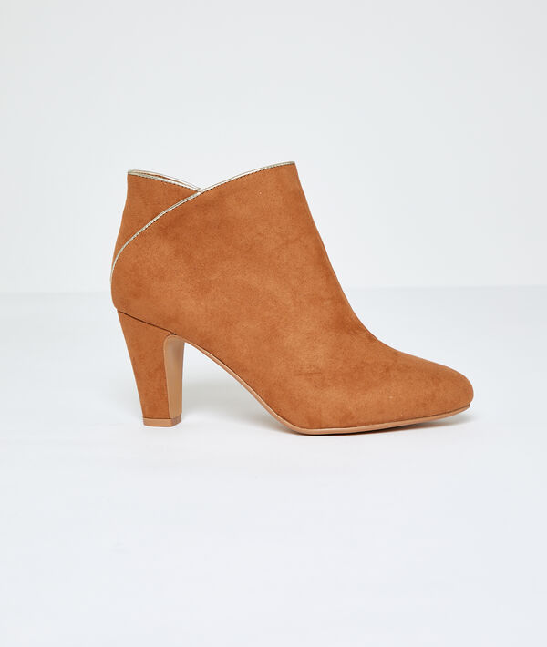 Bottines à talon effet daim Bottines à talon effet daim
