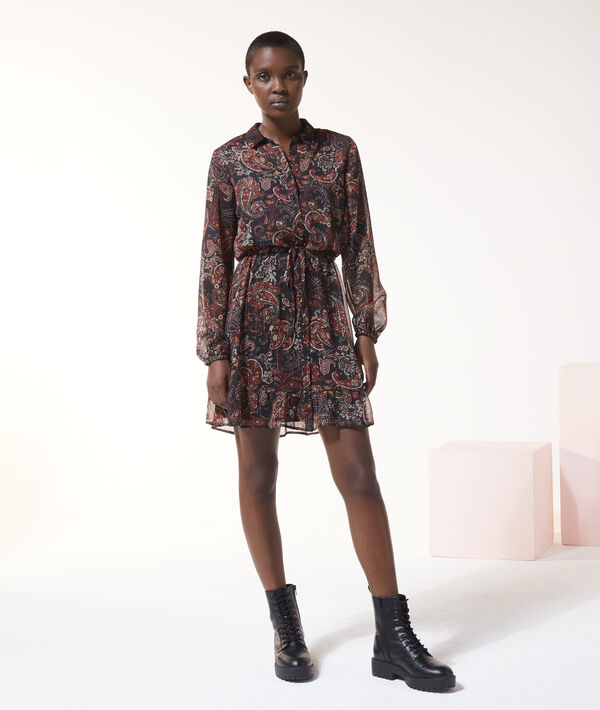 Robe fluide smockée imprimé fleuri Robe fluide smockée imprimé fleuri