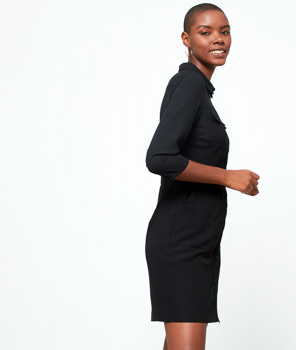 Robe chemise noir.