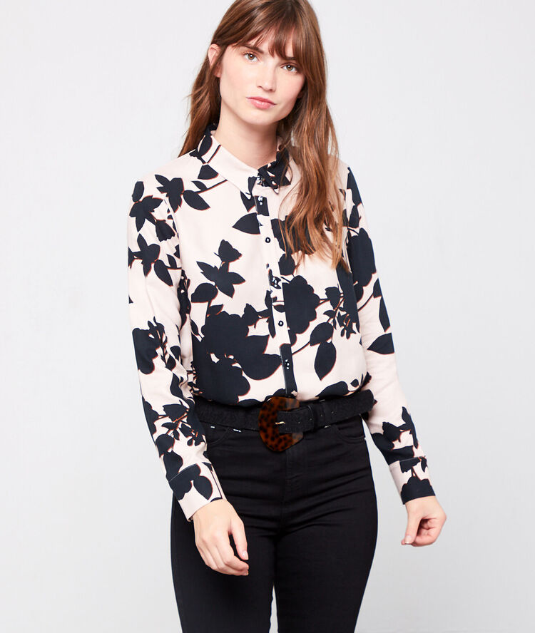 Ceinture boucle imprimé animal noir.