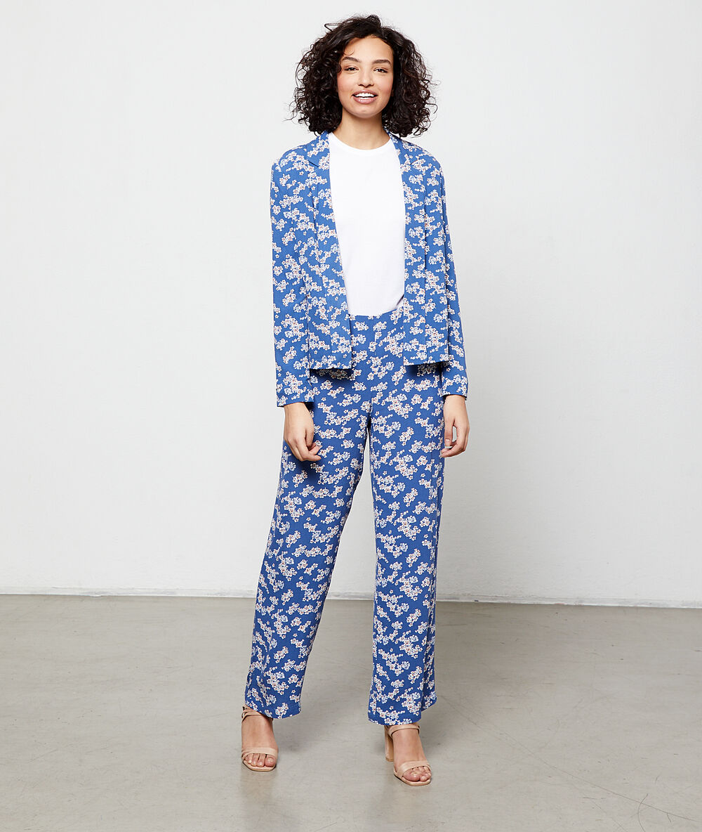Veste de tailleur imprimé fleuri moonlight.