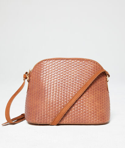 Sac besace effet tressé