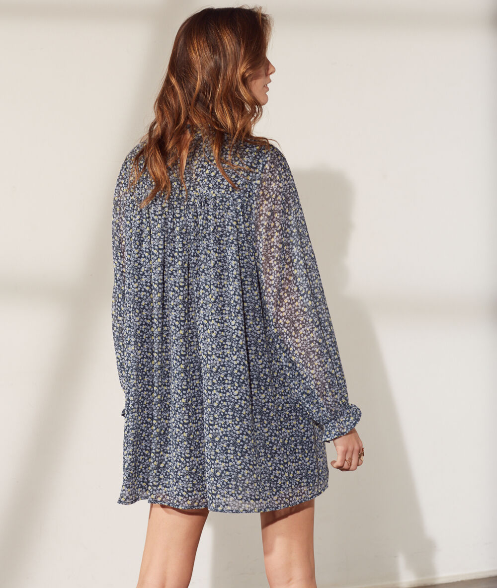 Robe courte imprimée orage.