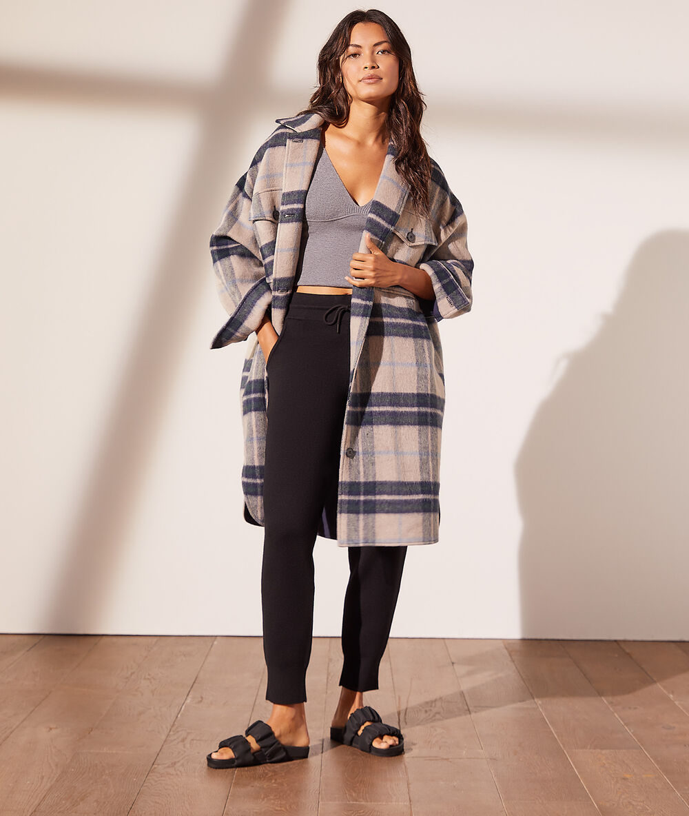 Pantalon jogger en maille éco-responsable noir.
