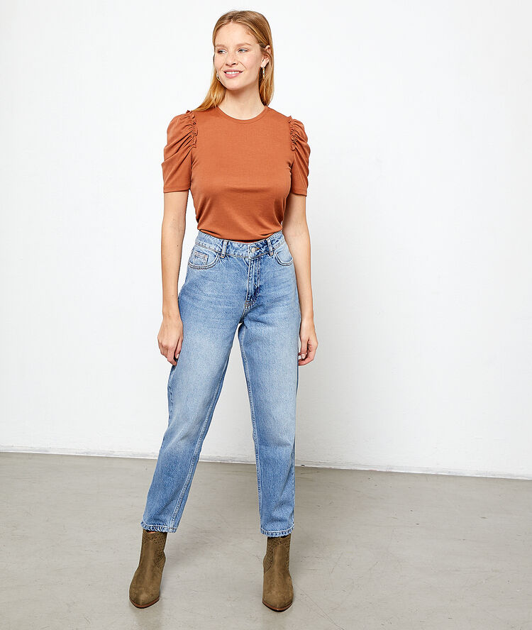 T-shirt manches gigot terre.