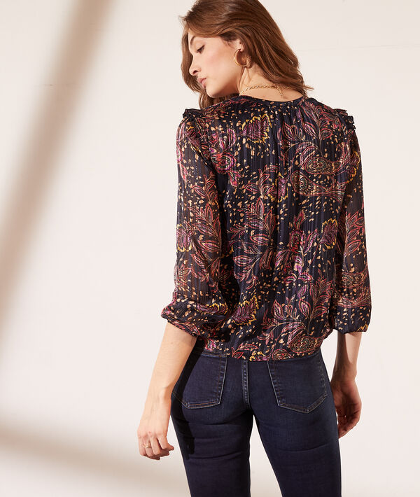 Blouse imprimé fleuri 2 en 1 - brassière intégrée Blouse imprimé fleuri 2 en 1 - brassière intégrée