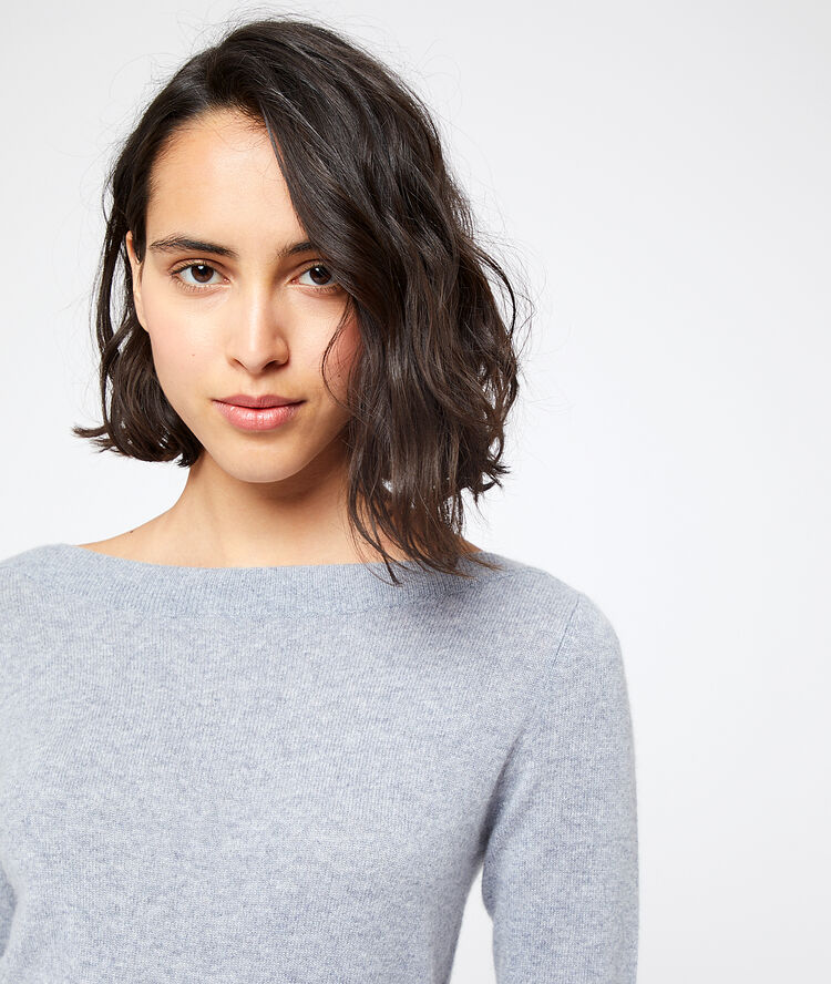 Robe pull en cachemire anthracite.