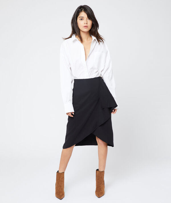 Jupe midi portefeuille Jupe midi portefeuille