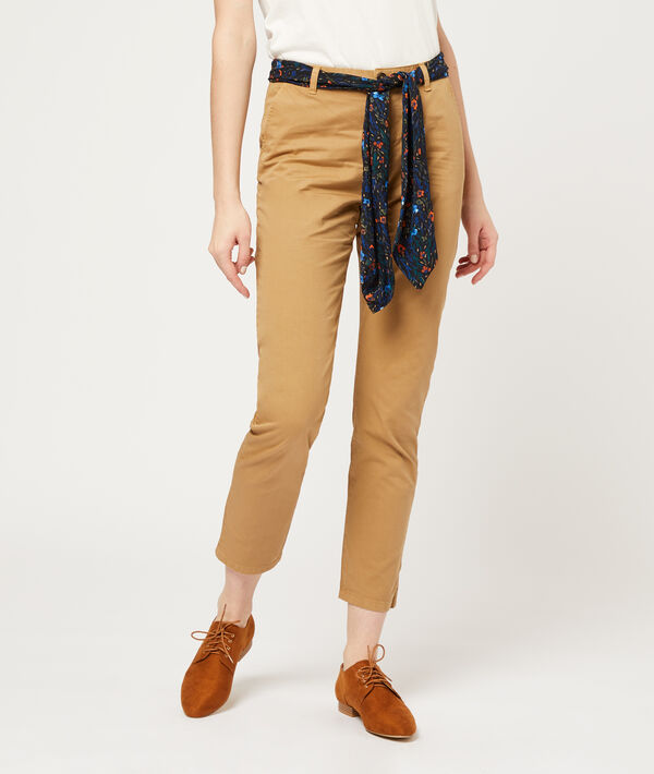 Pantalon droit avec foulard Pantalon droit avec foulard