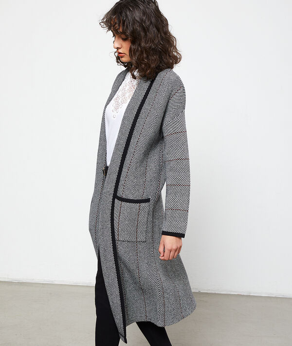 Gilet long en grosse maille Gilet long en grosse maille