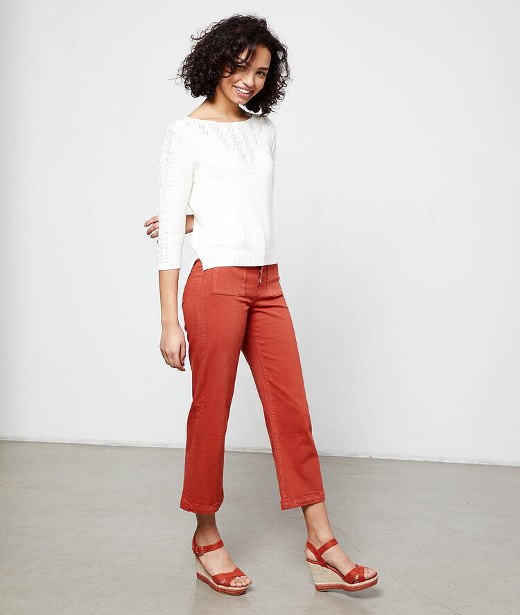Jean flare brique.