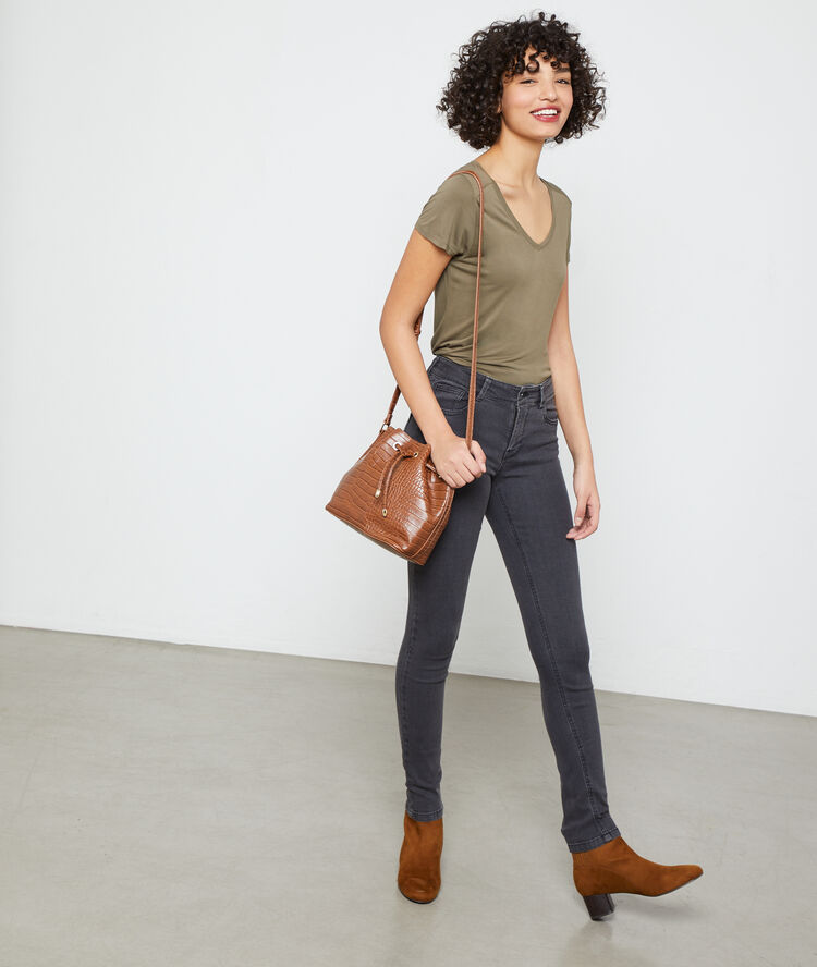 Bottines effet daim terre.