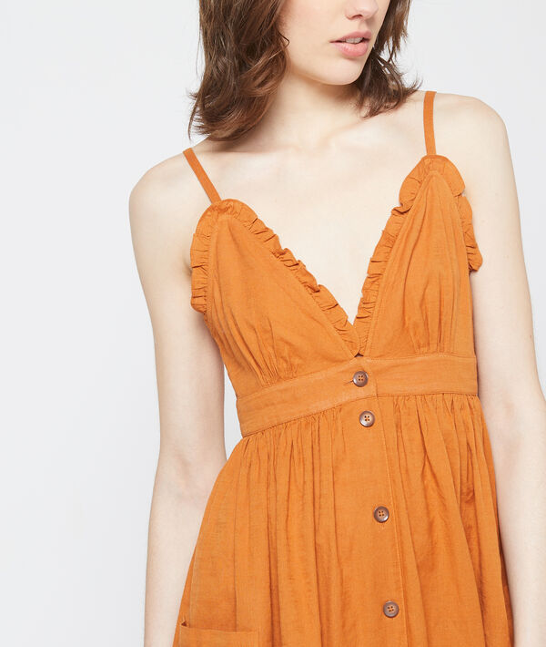 Robe longue à boutons en coton epice.