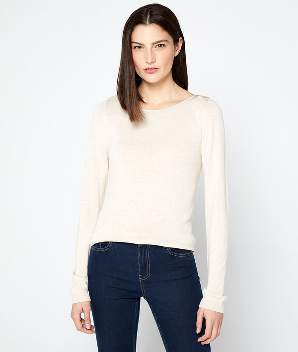 Pull col bateau en maille fine Pull col bateau en maille fine
