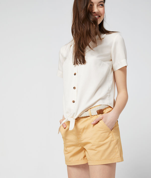 Short ceinturé 100% coton bio Short ceinturé 100% coton bio