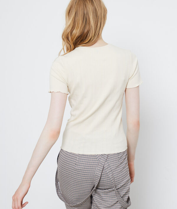 T-shirt côtelé en coton T-shirt côtelé en coton