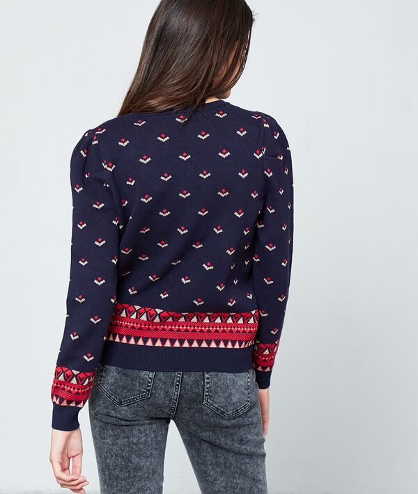 Pull à motifs en maille fine Pull à motifs en maille fine