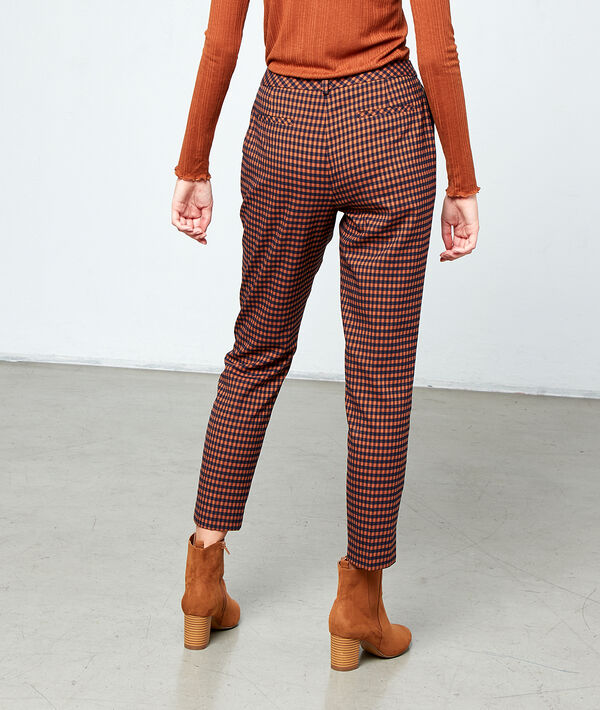 Pantalon droit à carreaux Pantalon droit à carreaux