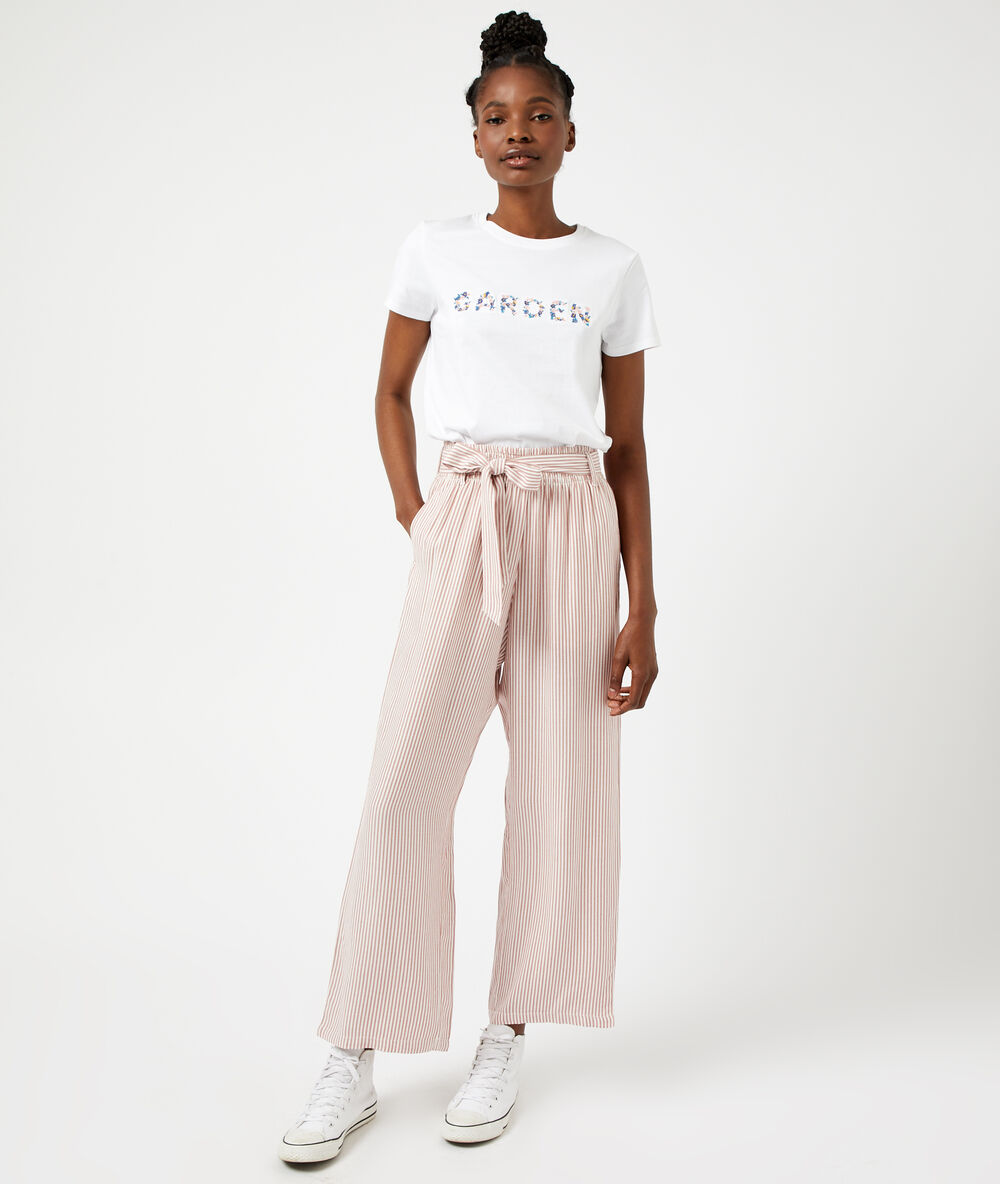 T-shirt "garden" blanc.