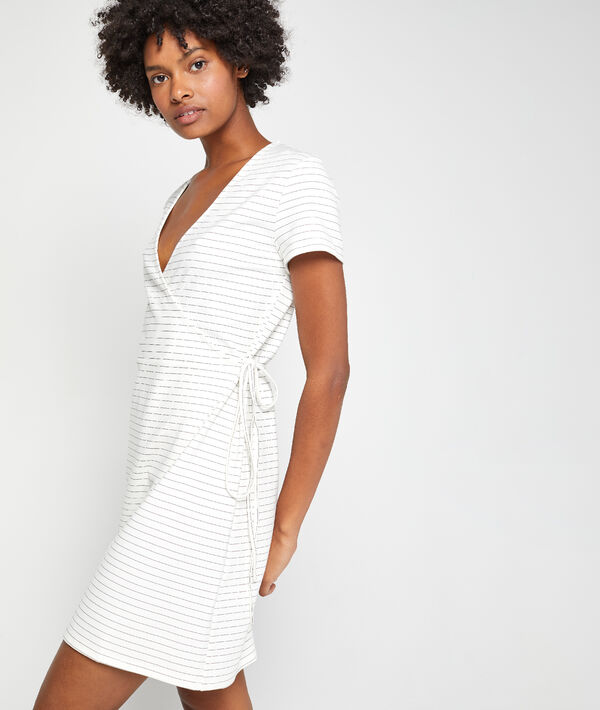 Robe portefeuille à rayures Robe portefeuille à rayures