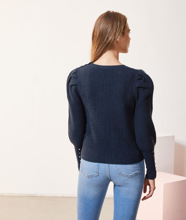 Pull en maille manches bouffantes Pull en maille manches bouffantes