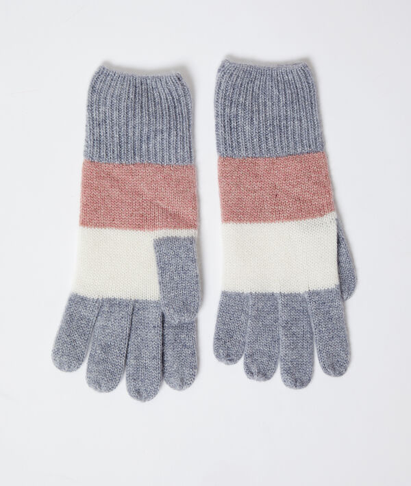Gants rayés en cachemire Gants rayés en cachemire
