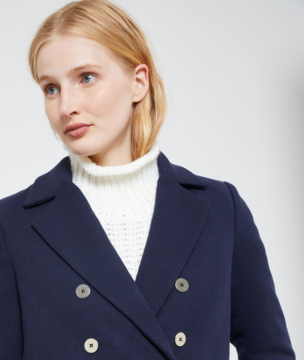 Manteau masculin court marine.
