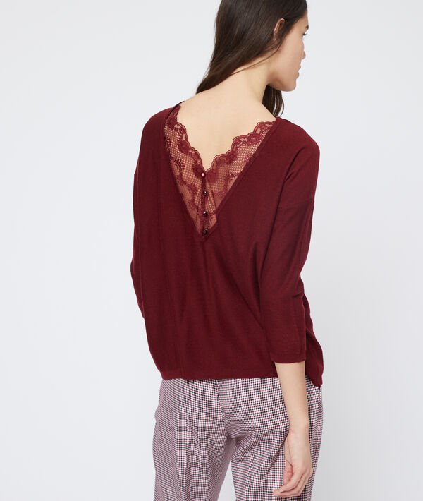 Pull dos décolleté dentelle Pull dos décolleté dentelle