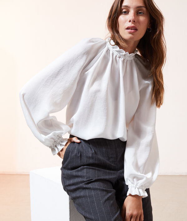 Blouse à col froncé Blouse à col froncé