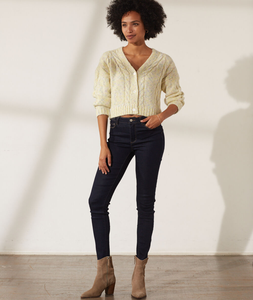 Jean slim effet push-up brut.