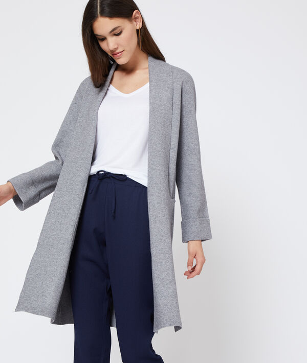 Gilet long en maille douce Gilet long en maille douce