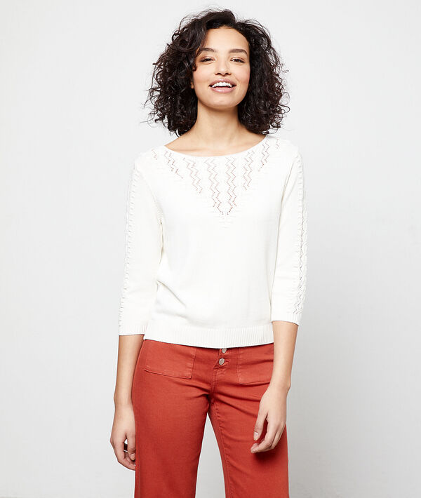 Pull décolleté ajouré Pull décolleté ajouré