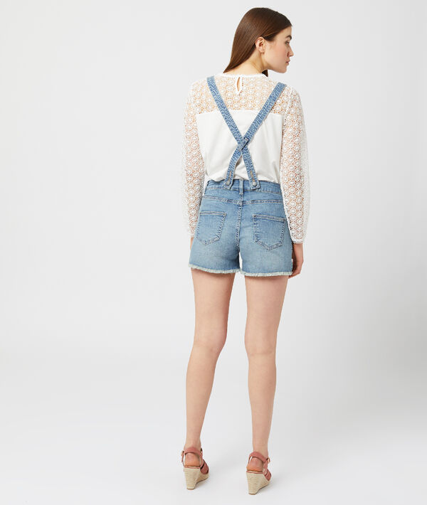 Salopette en jean bleach.
