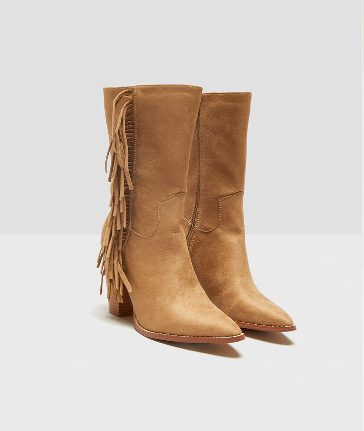 Bottines à franges grege.