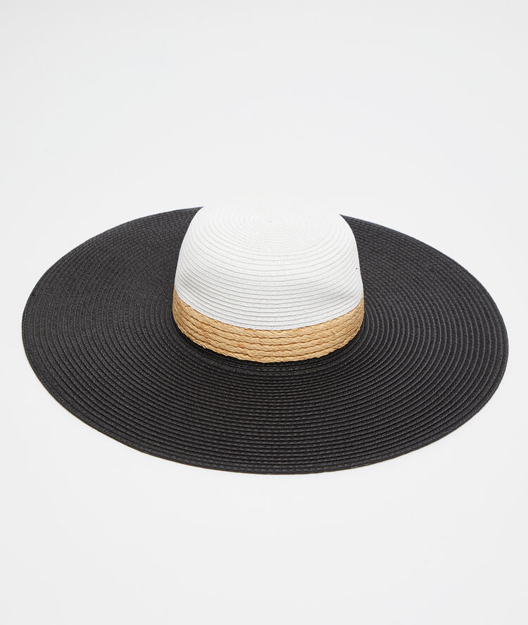 Chapeau style capeline noir.